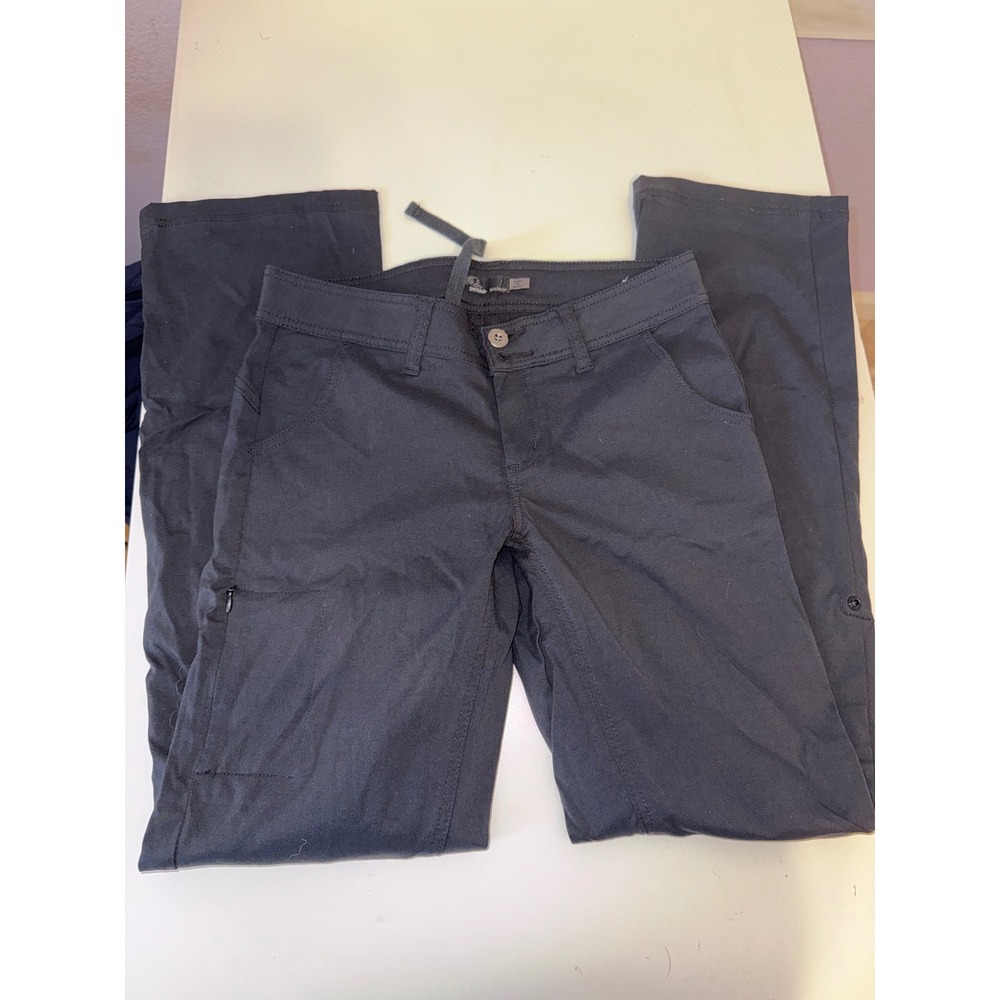 Prana Halle Hiking Pants Womens 2 Regular Charcoal Gray Straight Leg W4HARG113